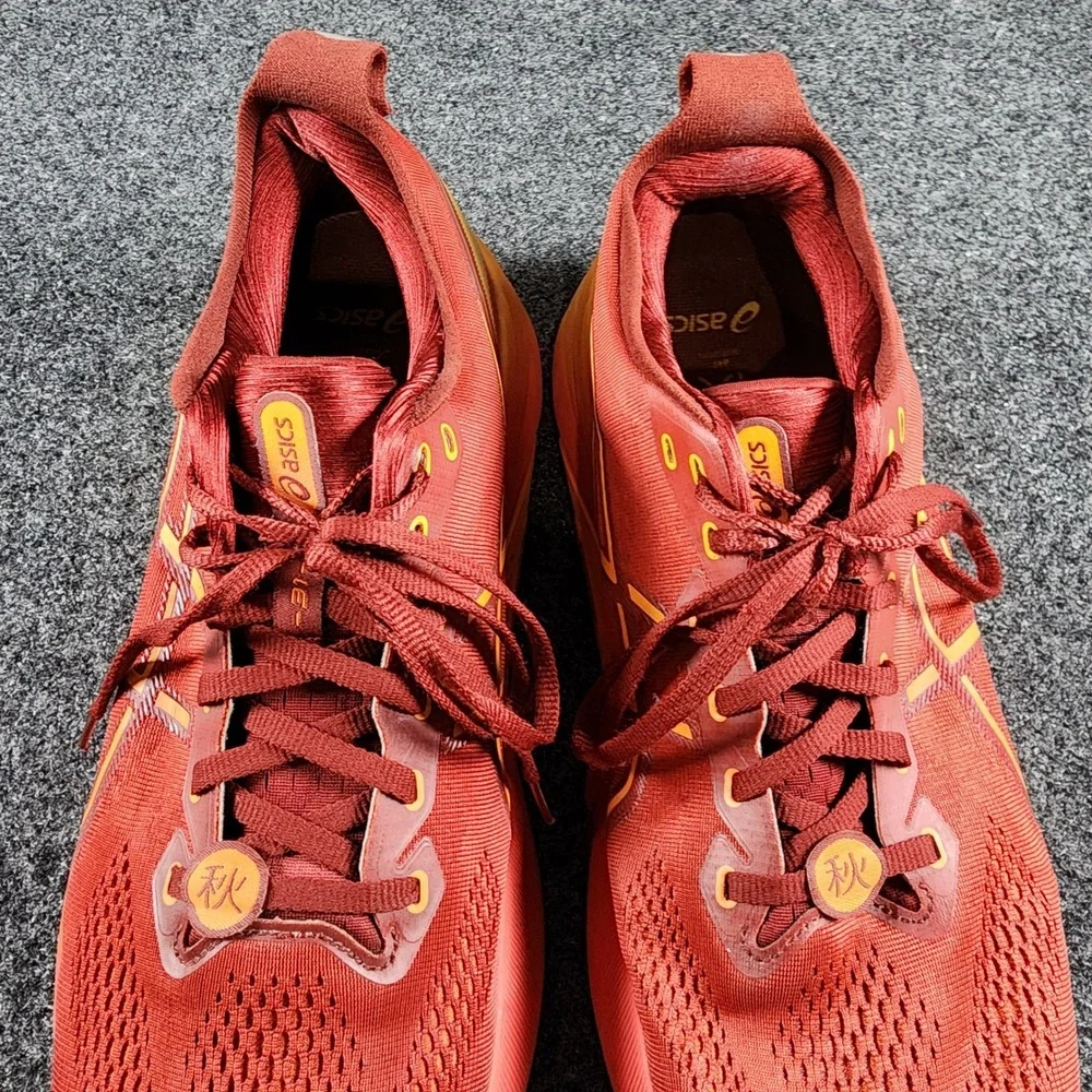 ASICS Gel-Kayano 31 Running Shoes Mens 13 Red Orange Stability Trainers 1011C012